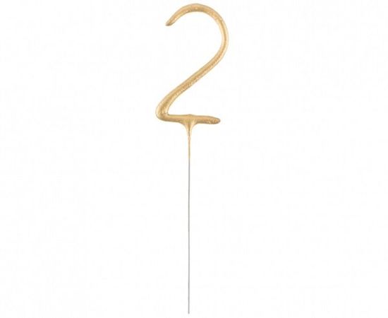 GoDan Prskavka v tvare čísla "2" - zlatá