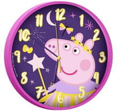 EUROSWAN Analógové nástenné hodiny Peppa Pig - 25 cm