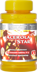 Starlife ACEROLA STAR, 60 tab. - Vitamín C, rast a regenerácia tkanív