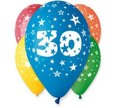GoDan Latexové balóny číslo 30 mix farieb - na hélium - 5 ks