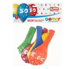 GoDan Latexové balóny číslo 30 mix farieb - na hélium - 5 ks