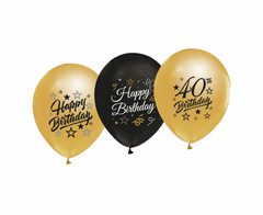 GoDan Latexové balóny Happy Birthday 40 - 5 ks
