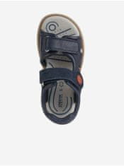 Geox Tmavomodré chlapčenské kožené sandále Geox Maratea 35