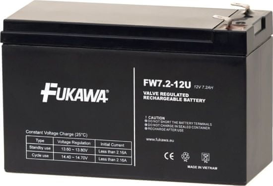 Fukawa olovená batéria FW 7,2-12 F2U do UPS APC / AEG / EATON / Powerware / 12V / 7,2 Ah / životnosť 5 rokov / Faston F2-6,3mm