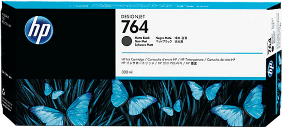 Hewlett Packard HP 764 300-ml Matte Black DesignJet Ink Cartridge, C1Q16A