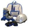 Kolieskové korčule sada korčule+helma+chrániče, modré Korčule veľkosť: M