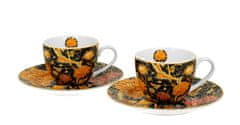 Duo Porcelánové espresso šálky s podšálkou William Morris - CRAY FLORAL 2x90ml