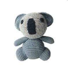 Luna-Leena Kids udržateľná koala Tommy z organickej bavlny - mäkká hračka - sivá 