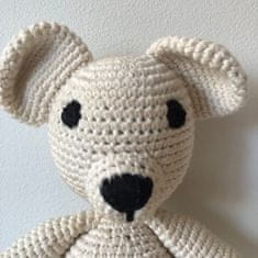 Luna-Leena Kids udržateľný pes Bella z organickej bavlny - mäkká hračka - krémová 