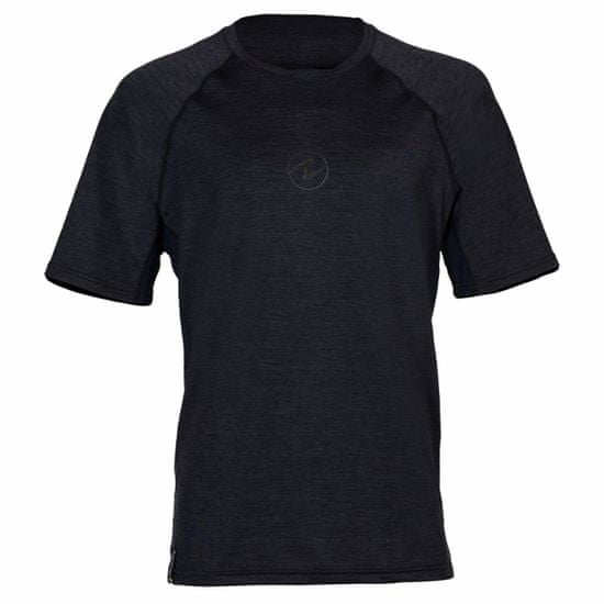 AQUALUNG Pánske lycrové tričko LOOSE FIT kr. rukáv, čierna/sivá