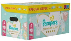 Pampers Darčekový box - Plienky Premium Care Veľkosť 4, 104 Plienok + obrúsky ZADARMO