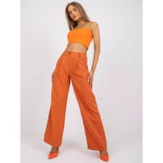ITALY MODA Dámske nohavice so širokými nohavicami JOSE orange DHJ-SP-15679.01X_386074 XXL