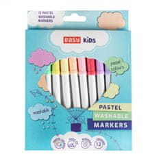 EASY Kids PASTEL Fixy, vyprateľné, 12 pastelových farieb