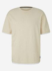 Tom Tailor Krémové pánske tričko Tom Tailor Denim S