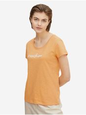 Tom Tailor Oranžové dámske melírované tričko Tom Tailor Denim S