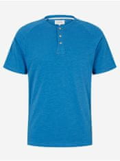 Tom Tailor Modré pánské melírované tričko s gombíkmi Tom Tailor S