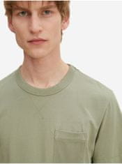 Tom Tailor Kaki pánske basic tričko s vrecúškom Tom Tailor L