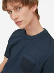 Tom Tailor Tmavomodré pánske basic tričko s vrecúškom Tom Tailor S