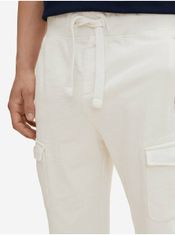 Tom Tailor Krémové pánske teplákové šortky s vreckami Tom Tailor XL
