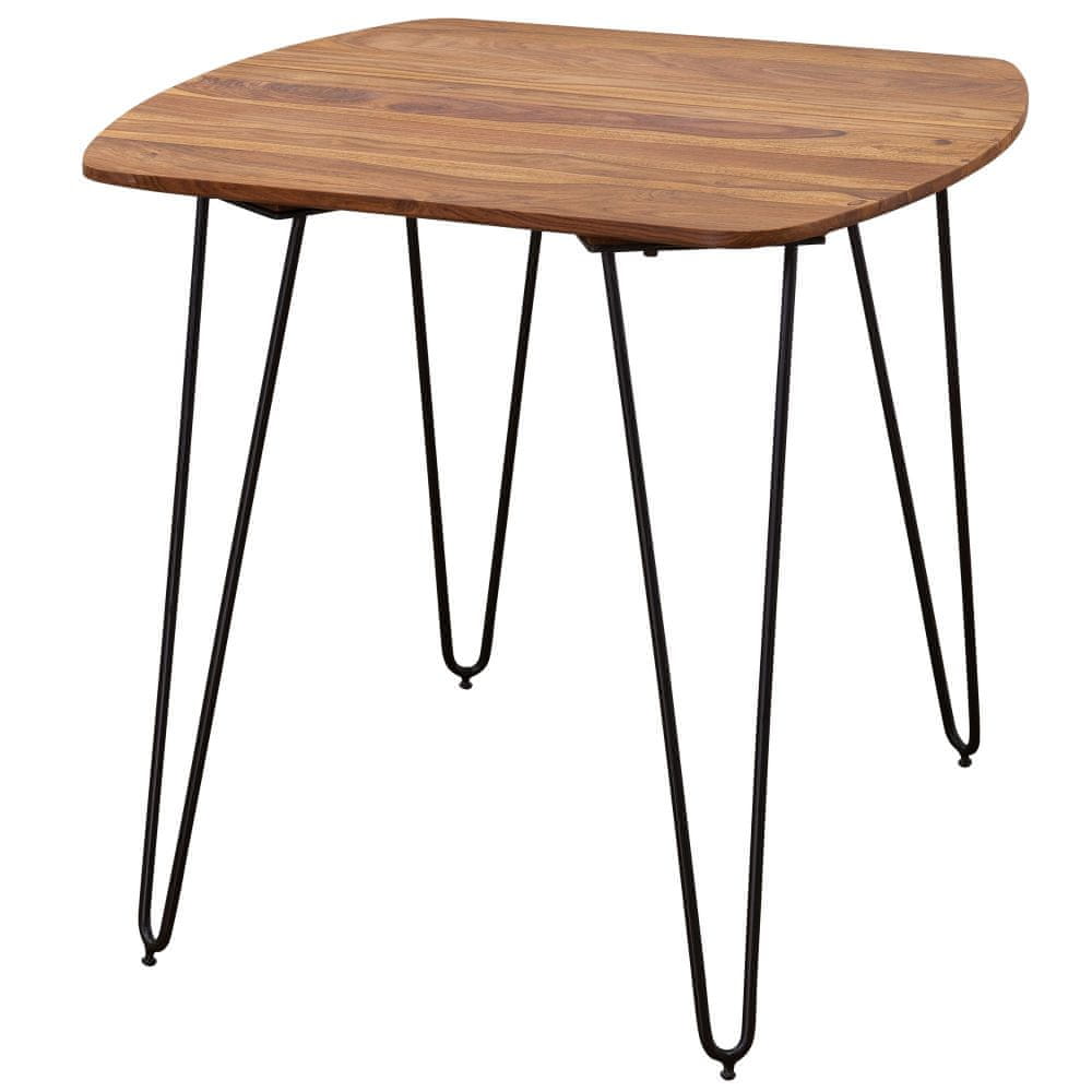 Bruxxi Jedálenský stôl Dorien, 80 cm, sheesham