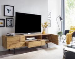 Bruxxi Televízny stolík Holz, 160 cm, dub