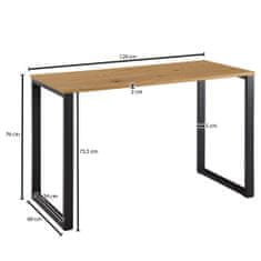 Bruxxi Pracovný stôl Dirk, 120 cm, dub