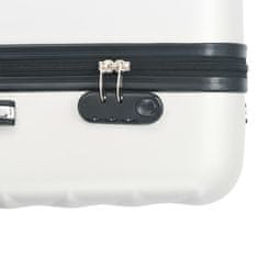 Vidaxl Súprava 3 cestovných kufrov s tvrdým krytom strieborná ABS
