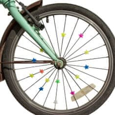 Northix Spoke Dekorácia na bicykel, hviezdy - 36-balenie 