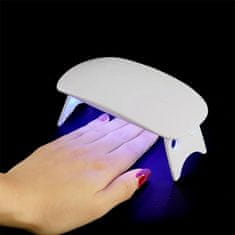 Northix Mini UV LED lampa na nechty, biela 