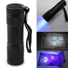 Northix 9x UV LED | Pohodlná a malá UV baterka 
