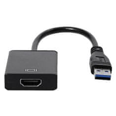 Northix Adaptér USB 3.0 na HDMI – čierny 