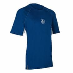 AQUALUNG Pánske lycrové tričko LOOSE FIT kr. rukáv, modrá/biela biela/modrá 2XL