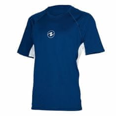 AQUALUNG Pánske lycrové tričko LOOSE FIT kr. rukáv, modrá/biela biela/modrá 2XL