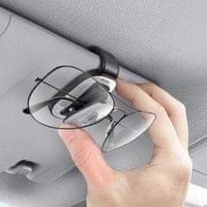BASEUS Eyewear Clip držiak na okuliare do auta, strieborný