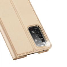 Dux Ducis Skin Pro knižkové kožené puzdro na Xiaomi Redmi Note 11 Pro 4G/5G, zlaté