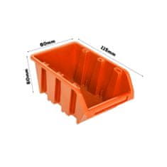 botle Nástenný panel na náradie 58 x 39 cm s 35 ks. Krabic zavesené Oranžové Boxy Skladovací systém