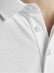 Jack&Jones Pánske polo triko JJEPAULOS Slim Fit 12136668 White (Veľkosť XL)