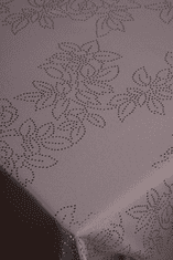 Konsimo Sivý obrus LUCES so vzorom kvetín 140 x 220 cm