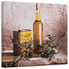 shumee Obraz na plátne, Olivový olej na stole - 40x40