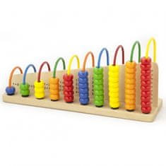 Viga Toys Vzdelávacie Montessori škola Drevený počítací rebrík