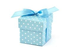 PartyDeco Box na darčeky modrý 5,2cm 10ks