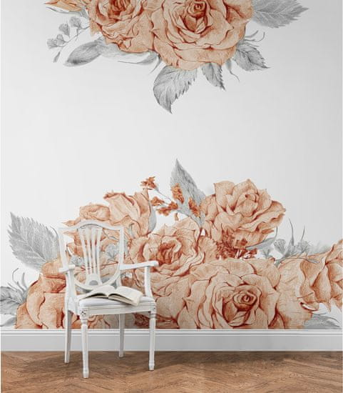 COLORAY.SK Fototapeta Kvitnúce ruže 246 x 246cm