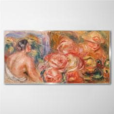 COLORAY.SK Skleneny obraz Abstrakcie žena kvety 120x60 cm
