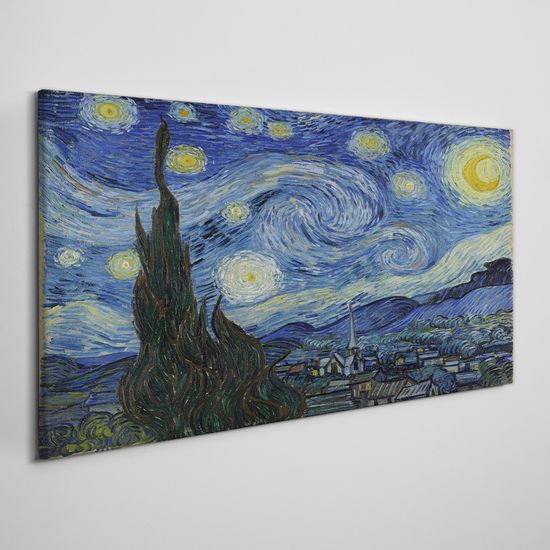 COLORAY.SK Obraz na plátně Hviezdna noc van gogh 140x70 cm