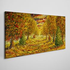COLORAY.SK Obraz na plátně Obraz na plátně Maľovanie lesa jesenné príroda 100x50 cm