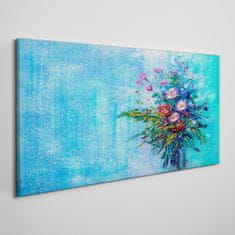 COLORAY.SK Obraz na plátně Obraz na plátně Maľba abstrakcie kvety 140x70 cm