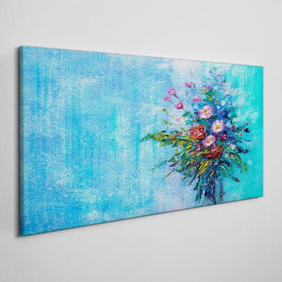 COLORAY.SK Obraz na plátně Maľba abstrakcie kvety 140x70 cm