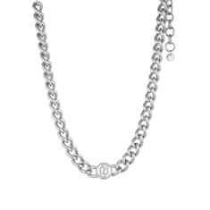 Liu.Jo Výrazný oceľový náhrdelník s kryštálmi Brilliant LJ1619