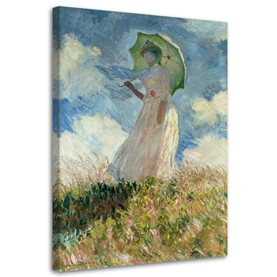 shumee Maľba na plátne, Žena s dáždnikom otočená doľava - C. Reprodukcia Moneta - 40x60
