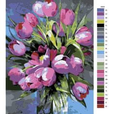 Malujsi Maľovanie podľa čísel - Fialové tulipány - 80x120 cm, bez dreveného rámu